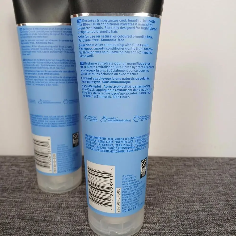 John Frieda Blue Crush Conditioner For Brunettes 250ml x2 Bundle NEW Sealed Tone - Picture 4 of 7